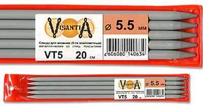 Спицы Visantia 5-ти компл. с мет покр. 20 см 5,5 мм